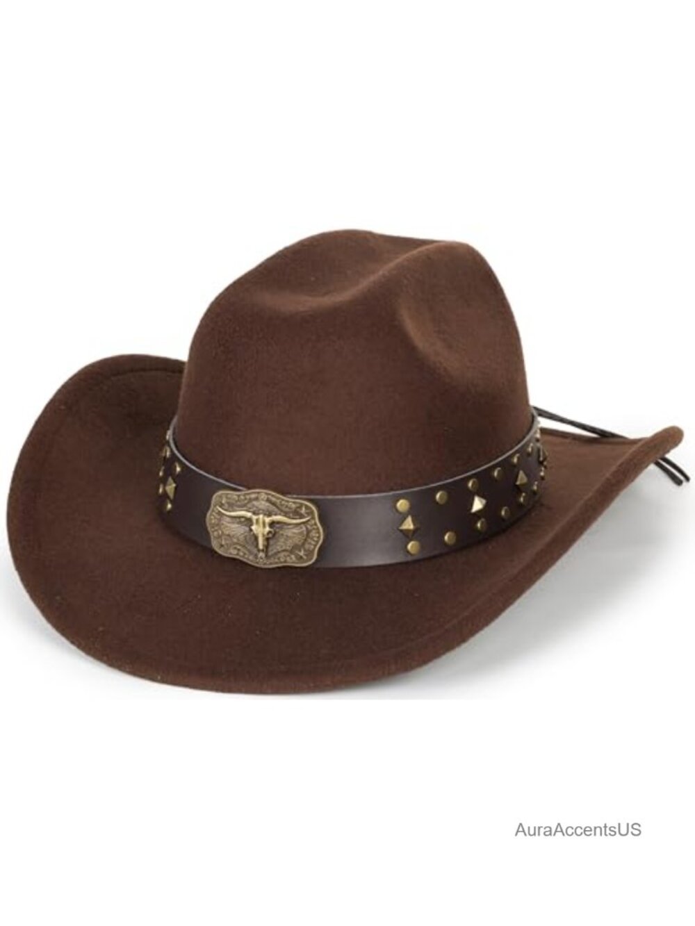 Unisex Wool Felt Western Cowboy Hat Bling Studded Party & Costume